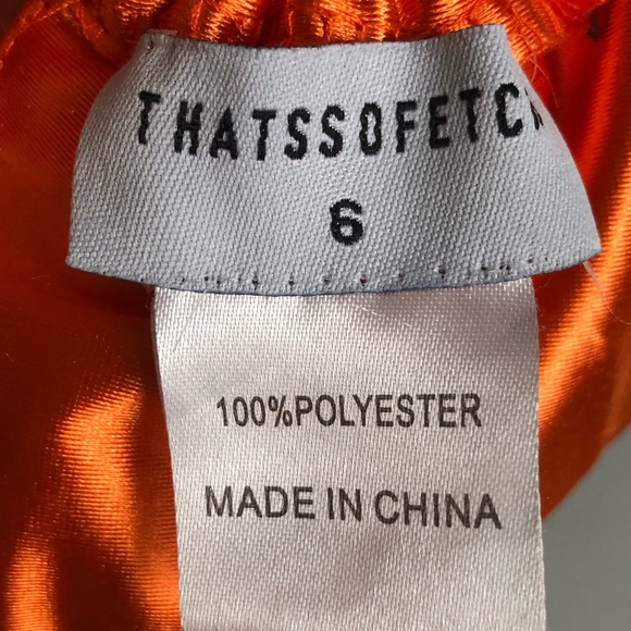 ☀️⛵️THATSSOFETCH ALANNAH CROP TOPS SATIN ORANGE🏖️🐠 - Picture 11 of 11